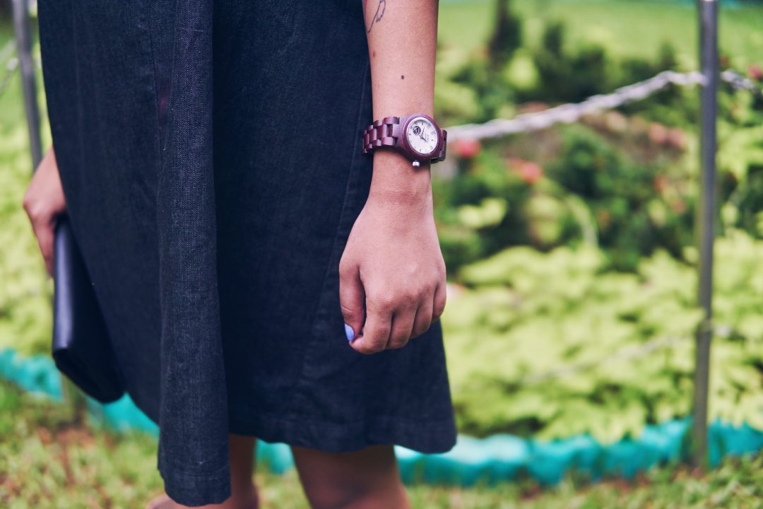 Mumbai Monsoon Style, Jord Wood Watch in Purple Heart